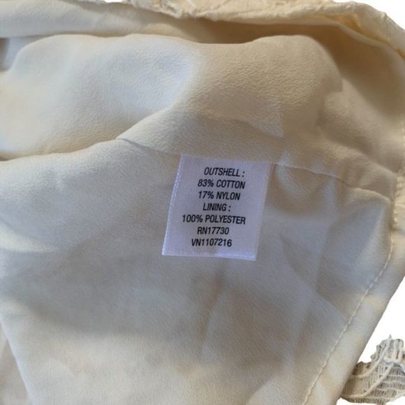 White Merona Lace One Shoulder Dress Size 12 - Picture 6 of 9